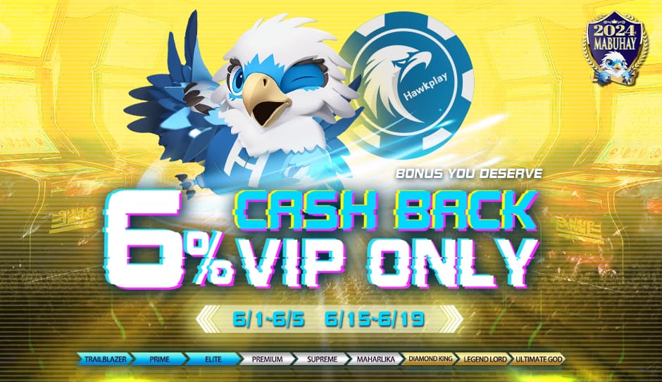 Hawkplay vip cash back bonus details